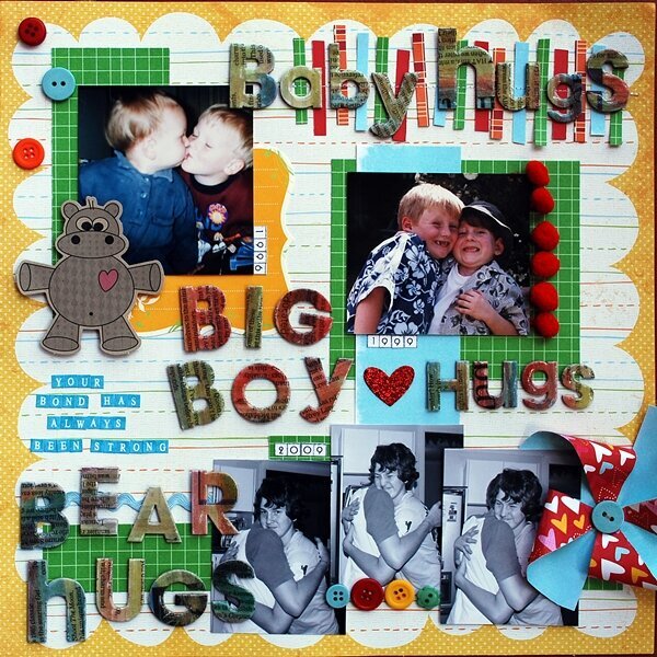 baby hugs, big boy hugs, bear hugs...