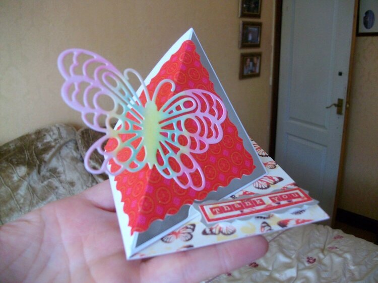 butterfly thankyou card