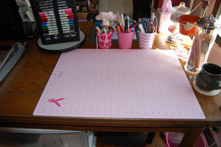 Pink work mat