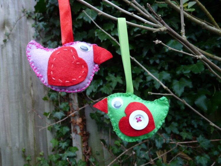 felt birds