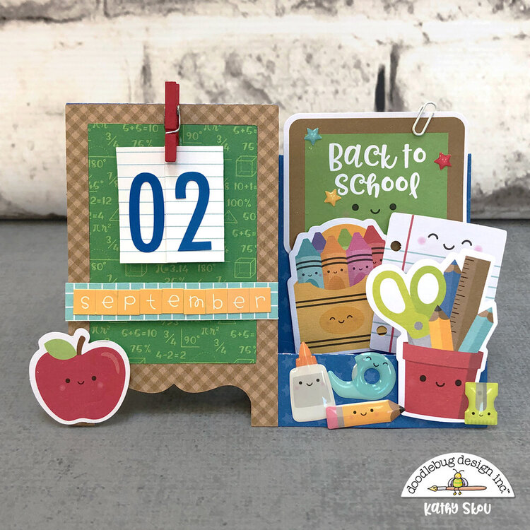Doodlebug Design | School Days Desk Calendar Card