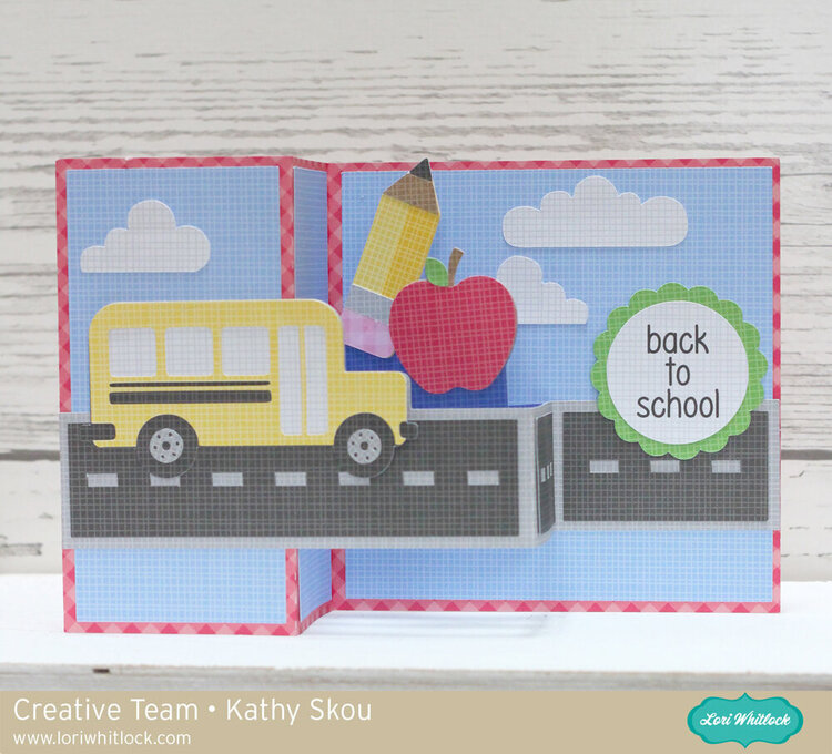 Lori Whitlock Back To School Pop Up Box Card