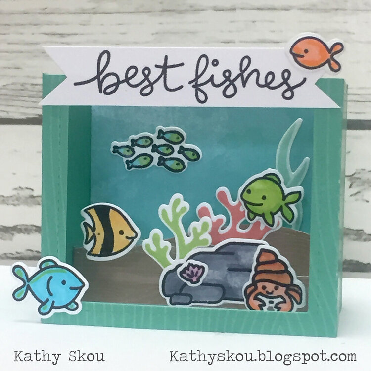 Best Fishes Shadowbox Card