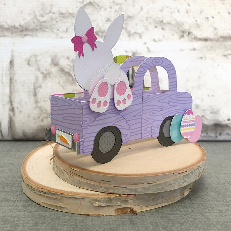 Box Card Truck Easter Bunny