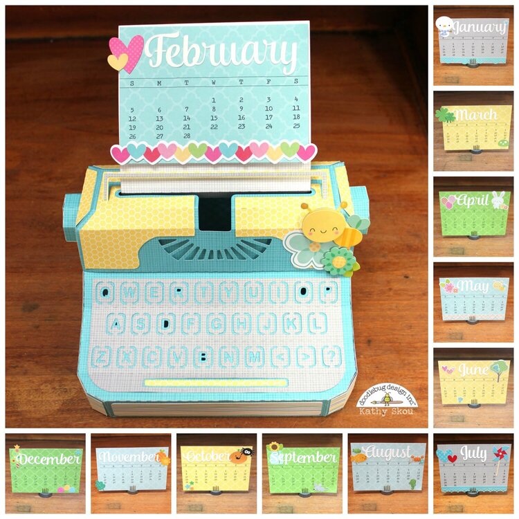*** Doodlebug Design *** Typewriter Calendar