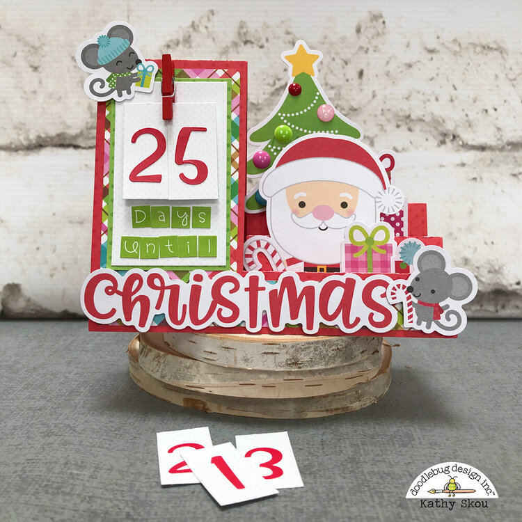 Doodlebug Design | Christmas Town Countdown Card