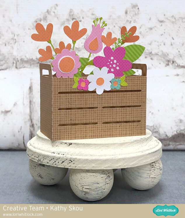Lori Whitlock | Floral Crate Box Card