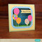 Lori Whitlock 3d Happy Birthday Balloon Card with matching envelope