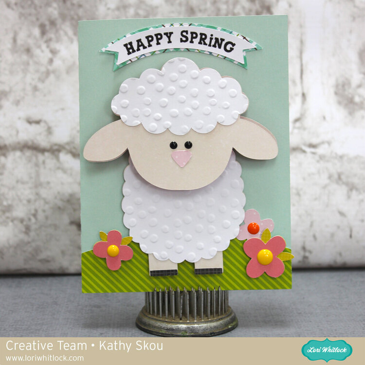 Happy Spring Lamb Bobblehead Card