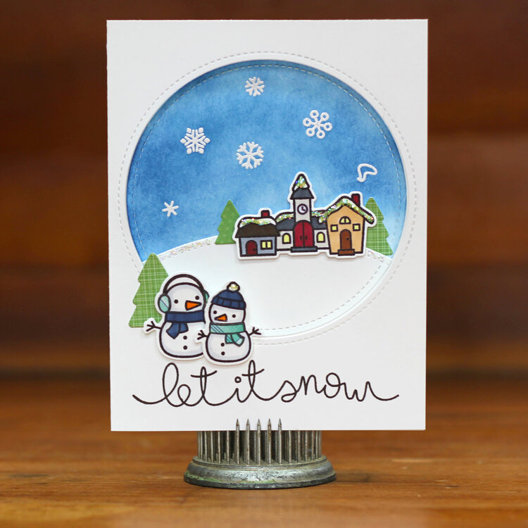 Lawn Fawn Let it Snow Card