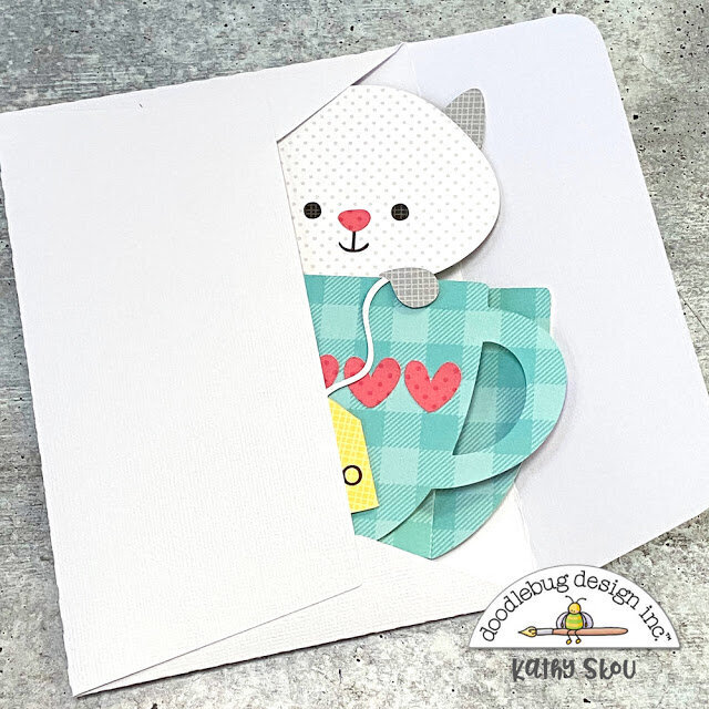 Doodlebug Design | Kitten in a Cup Box Card