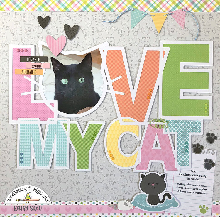 Doodlebug Design | Love My Cat Layout