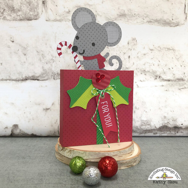 Doodlebug Design | Christmas Town Mouse Box Card