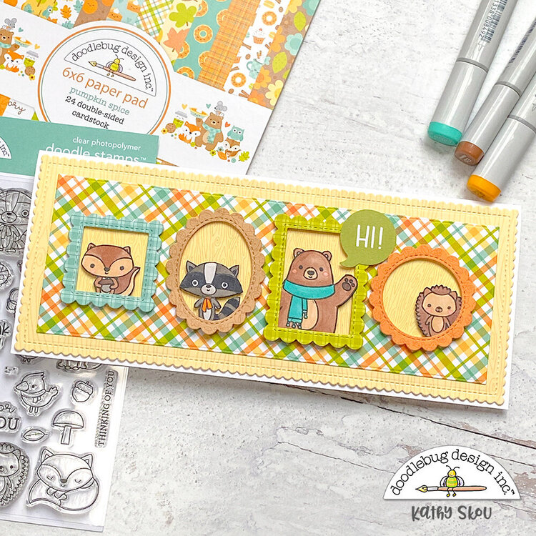 Doodlebug Design | Forest Friends Slimline Card