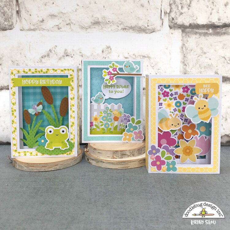 Doodlebug Design | Simply Spring Shadow Box Cards