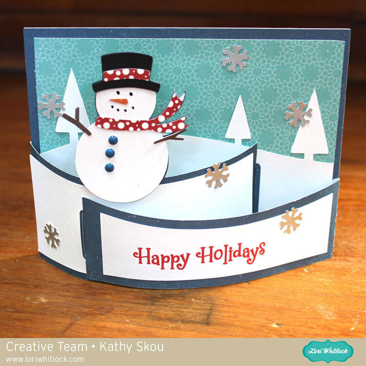 Lori Whitlock:  Snowman Flexi Card