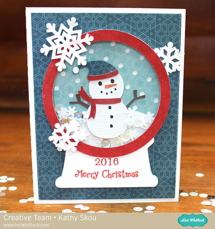Snowman Snowglobe Shaker Card