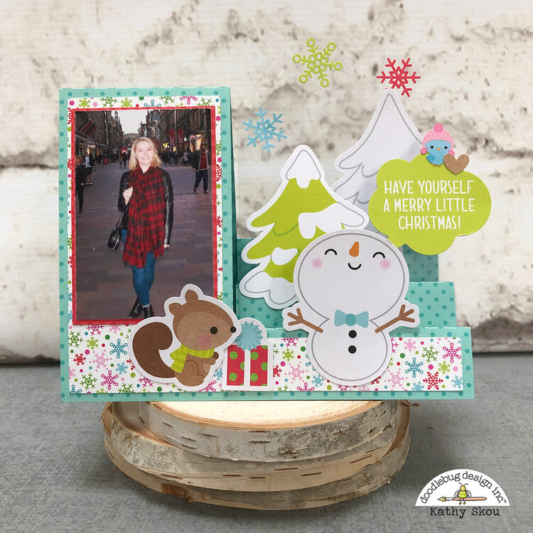 Doodlebug Design | Christmas Town Step Card