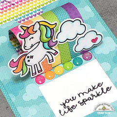 Doodlebug Design | Rainbows & Unicorns Slider Card