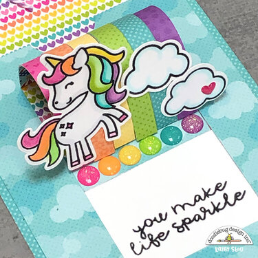 Doodlebug Design | Rainbows & Unicorns Slider Card