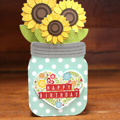 Sunflower Mason Jar Box Card