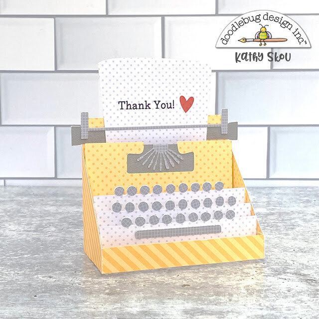 Doodlebug Design | Typewriter Box Card