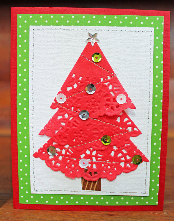 *** Doodlebug Design *** Doily Tree Christmas Cards