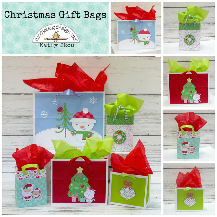 Doodlebug Design Christmas Gift Bags