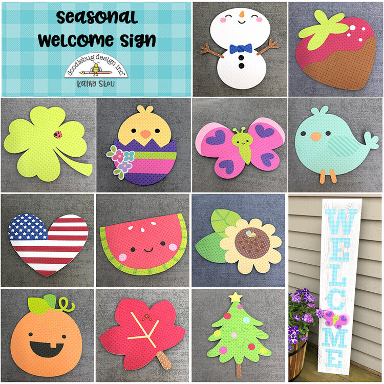 Doodlebug Design | Seasonal Welcome Sign