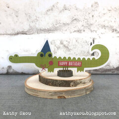 Wish Big Alligator Shaped Birthday Card