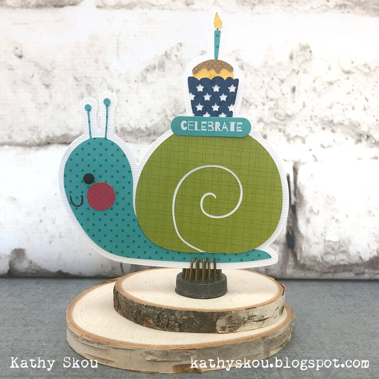 Wish Big Snail Shaped Birthday Card