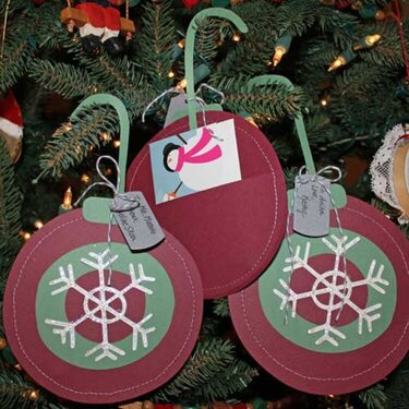 Ornament Gift Card holders