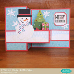 Lori Whitlock Pop Up Box Card Snowman