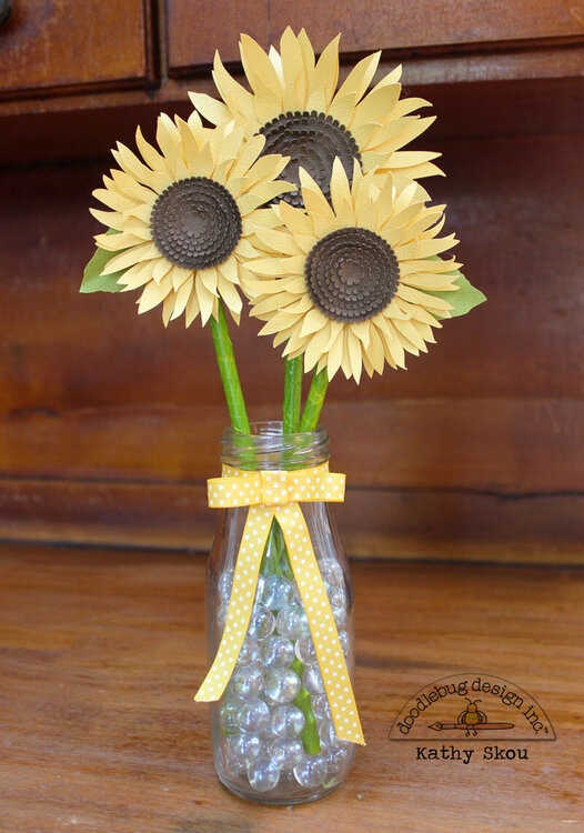 *** Doodlebug Design *** Cardstock Sunflowers