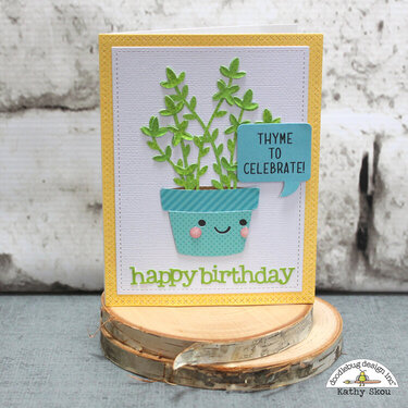 Doodlebug Design | So Much Pun Cut Files Thyme to Celebrate Card