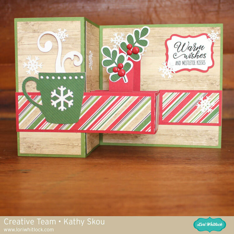 Lori Whitlock Pop Up Box Card Christmas Cocoa