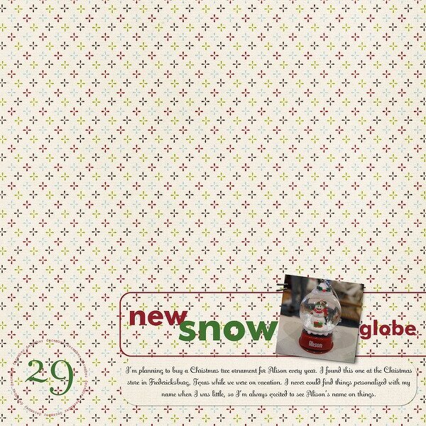 25 Days of Templates - Day 29 - New Snow Globe