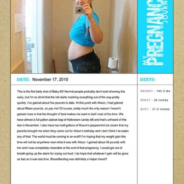 Pregnancy Journal - First Belly Shot!