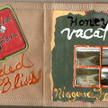 Cover  & back of paper bag scrapbook honeymoon