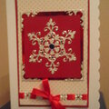 Silver and red christmascard