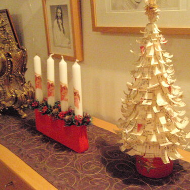 My chritsmas tree and image printed candels