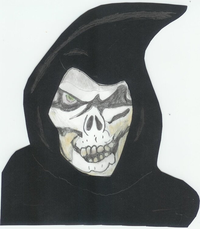 Grim reaper paper piecing