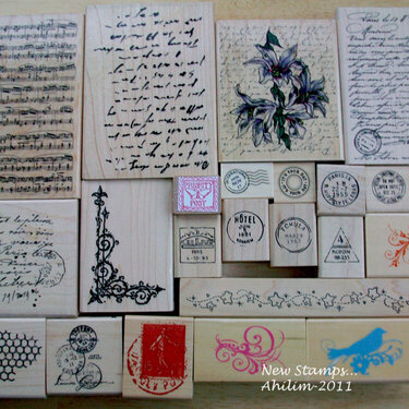 Wood Mounted Stamps from eBay..