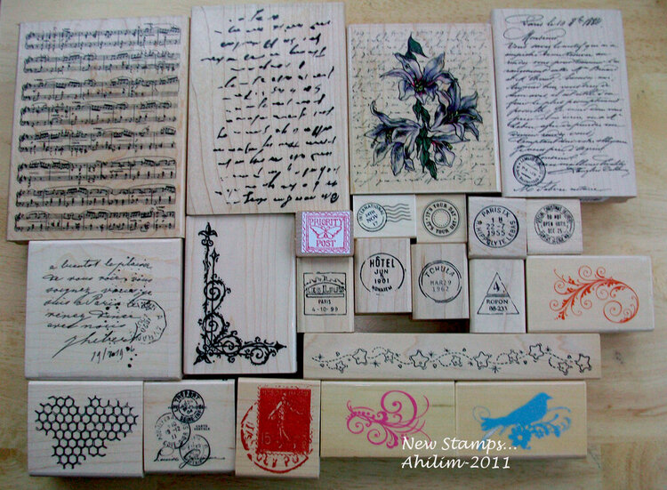 Wood Mounted Stamps from eBay..