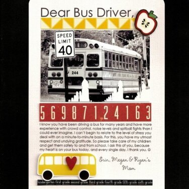 -Dear Bus Driver- *Write.Click.Scrapbook*