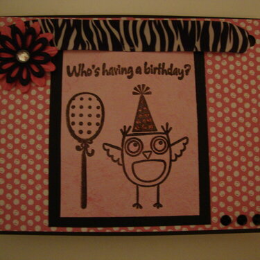 Owl Birthday card