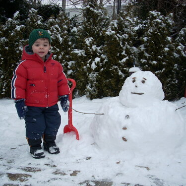 Andy and the snowman