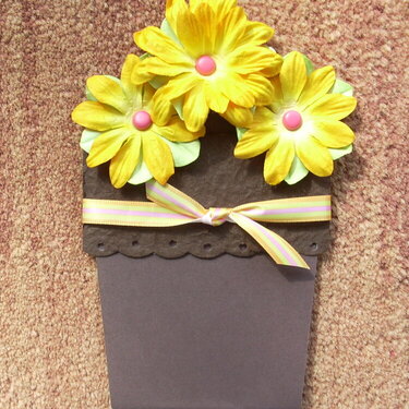 Flower pot card