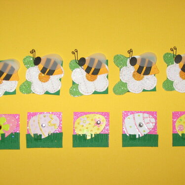 Flower/Bee Inchies and Easter Inchies