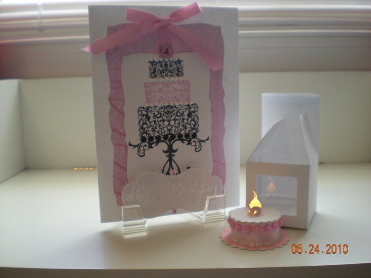 Let Them Eat Cake!  Birthday card &amp; tealight cake